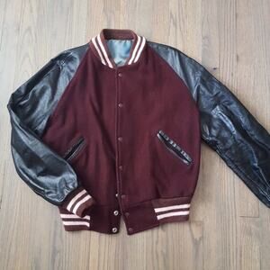 Vintage Letterman's Jacket Maroon & Pink!